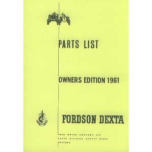 Ford Dexta, Ersatzteilkatalog