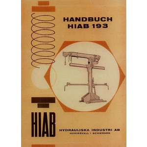 Hiab LKW-Kran Typ 193, Betriebsanleitung