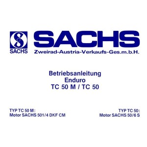 Sachs Enduro TC 50 M und TC 50, Betriebsanleitung