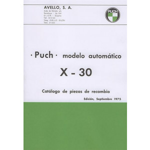 Puch X 30 modelo automatica, Catalogo de piezas de recambio