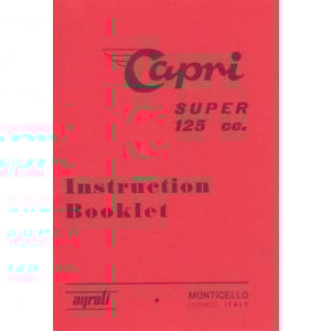 Capri Super 125 cc Instruction Booklet