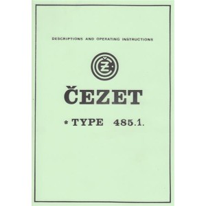 CZ Cezet, Type 485.1, Descriptions and Operating Instructions