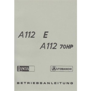 Autobianchi A 112 E und A 112 Abarth, Betriebsanleitung