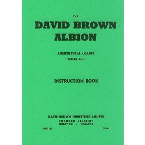David Brown Albion, Frontlader Serie AL/1, Betriebsanleitung