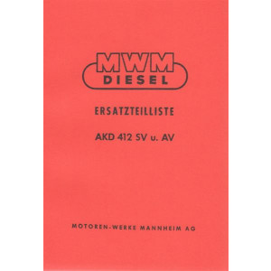 MWM AKD 412 SV und AV, Ersatzteilliste