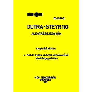 Dutra Steyr 110 Traktor Typ D4K-B Ersatzteilkatalog