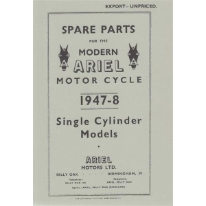 Ariel Single Zylinder Models 1947/48, Spare Parts