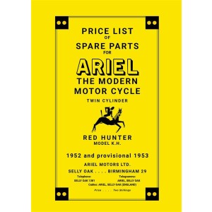 Ariel Red Hunter, Mod. KH, Spare Parts