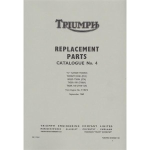 Triumph "C" Range Models, 3TA, 5TA, T100A, T100 S/S, Parts Catalogue
