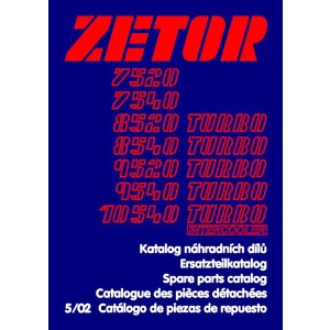 Zetor 7520, 7540, 8520, 8540, 9520, 9540, 10540 Ersatzteilkatalog