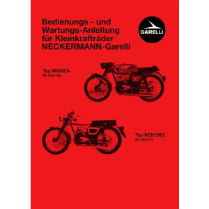 Garelli Monza, Rekord Betriebsanleitung