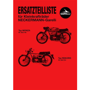 Garelli Monza, Rekord Ersatzteilliste