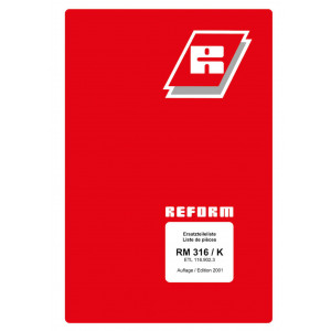 Reform RM 316 und RM 316 K Ersatzteilliste