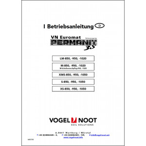 Vogel & Noot TerraCult Mulchgrubber 300/400/500/600 Hydro Betriebsanleitung