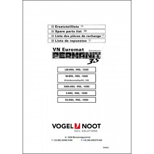 Vogel & Noot Euromat Permanit 3S Ersatzteilliste