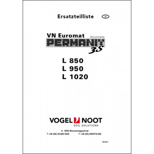 Vogel & Noot Euromat Permanit 3S Ersatzteilliste