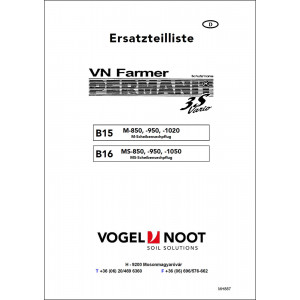 Vogel & Noot Farmer Permanit 3S B15 und B16 Ersatzteilliste