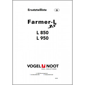 Vogel & Noot Farmer-L 3S L850 und L950 Ersatzteilliste