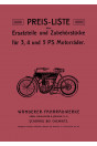 Wanderer 3-, 4-  und 5 PS Motorräder Ersatzteilkatalog