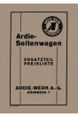 Ardie Seitenwagen 1929 Ersatzteilkatalog
