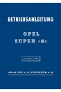 Opel Super 6 Betriebsanleitung