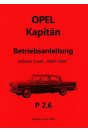 Opel Kapitän 2.6 Betriebsanleitung
