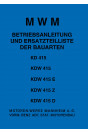 MWM KD415 KDW415 Motoren Betriebsanleitung und Ersatzteilkatalog