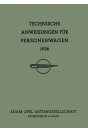 Opel Personenwagen 1938 Reparaturanleitung