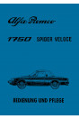Alfa Romeo 1750 Spider Veloce Betriebsanleitung
