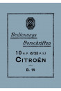Citroen 10 H.P B. 14 Betriebsanleitung