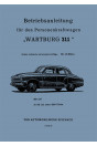 Wartburg Typ 311-0 311-8 311-2 311-9 311-5a Betriebsanleitung