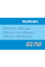 Suzuki GS750 Betriebsanleitung