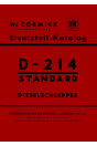 IHC International Harvester Standard D-214 Ersatzteilkatalog