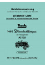 Bautz AS120 Traktor Betriebsanleitung und Ersatzteilkatalog