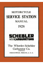 Schebler Motorcycle Carburetor Service Manual 1928