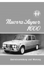 Alfa Romeo Nuova Giulia Super 1600 Betriebsanleitung