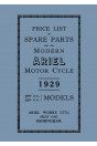 Ariel Motor Cycle 500 & 550 ccm 1929 Spare Parts