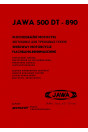 Jawa 500DT - 890 Flachbahn-Speedway Rennmaschine, Betriebsanleitung und Ersatzteilkatalog