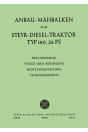 Steyr 180 Anbau-Mähbalken Betriebsanleitung und Ersatzteilkatalog