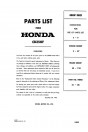 Blick ins Inhaltsverzeichnis: Honda CB350F Parts List
