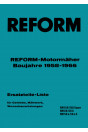 Reform RM 58 und RM 158 Ersatzteilliste