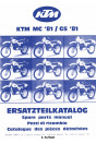KTM Motorfahrzeugbau 125 / 250 / 350 / 390 / 420 / 495 MC + GS, Ersatzteilkatalog für das Fahrwerk (ohne Motor)