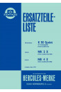 Hercules K50 Sprint mit Teleskopgabel, MK 3 X, MK 4 X, Ersatzteilliste