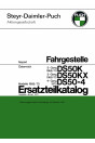 Puch DS 50 K, KX und DS 50-4, Fahrgestelle, Ersatzteilkatalog