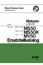 Puch MS 50, MS 50 K und MV 50 (Motoren) 2-Gang, gebläsegekühlt, ab Baujahr 1968, Ersatzteilkatalog
