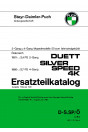 Puch Duett, 2-Gang handgeschaltet, 2,4 PS, Silver Speed 4K, 4-Gang fußgeschaltet, ab 1980, Ersatzteilkatalog