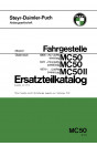 Puch MC 50 und MC 50 II, Fahrgestell, ab 1966, Ausgabe 1974 Ersatzteilkatalog