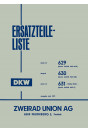 DKW Mofa 25 629, Moped 630 und Mofa 25 631 Ersatzteilliste