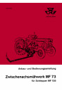 Massey-Ferguson Zwischenachsmähwerk MF73 für MF135 Betriebsanleitung