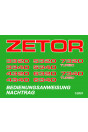 Zetor 3320, 3340, 4320, 4340, 5320, 5340, 6320, 6340, 7320, 7340 Bedienungsanweisung